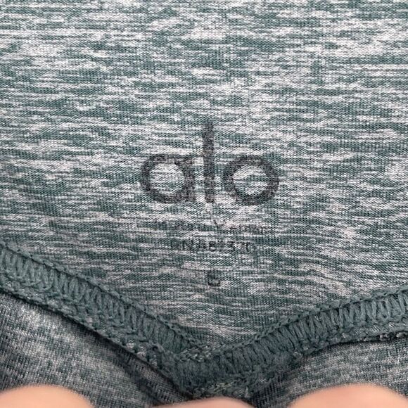 Alo Yoga Green High Waisted Fitted Mid Rise Ankle Leggings Size Small - Picture 4 of 6